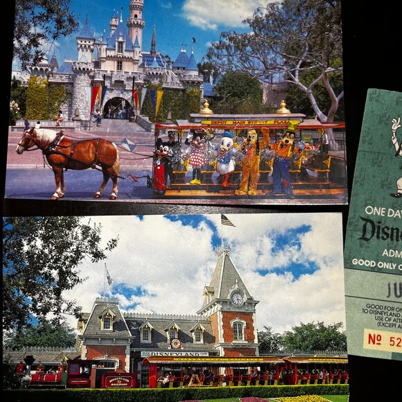 Vintage Disney Items (1 1988 Brochure, 2 Postcards, 1988 Ticket) - Picture 14 of 16